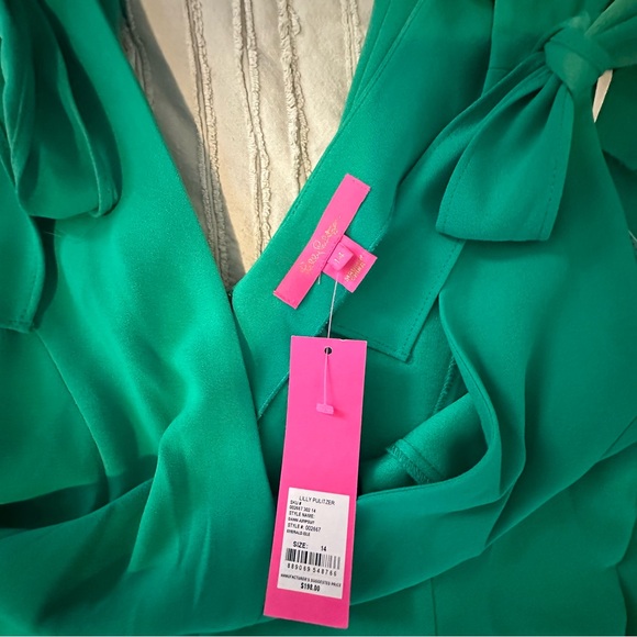 NWT Lilly Pulitzer Danni Jumpsuit in Emerald Isle with original hanger SIZE 14 - Picture 2 of 6
